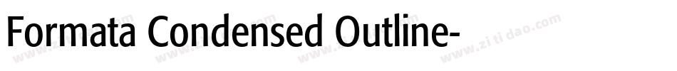 Formata Condensed Outline字体转换